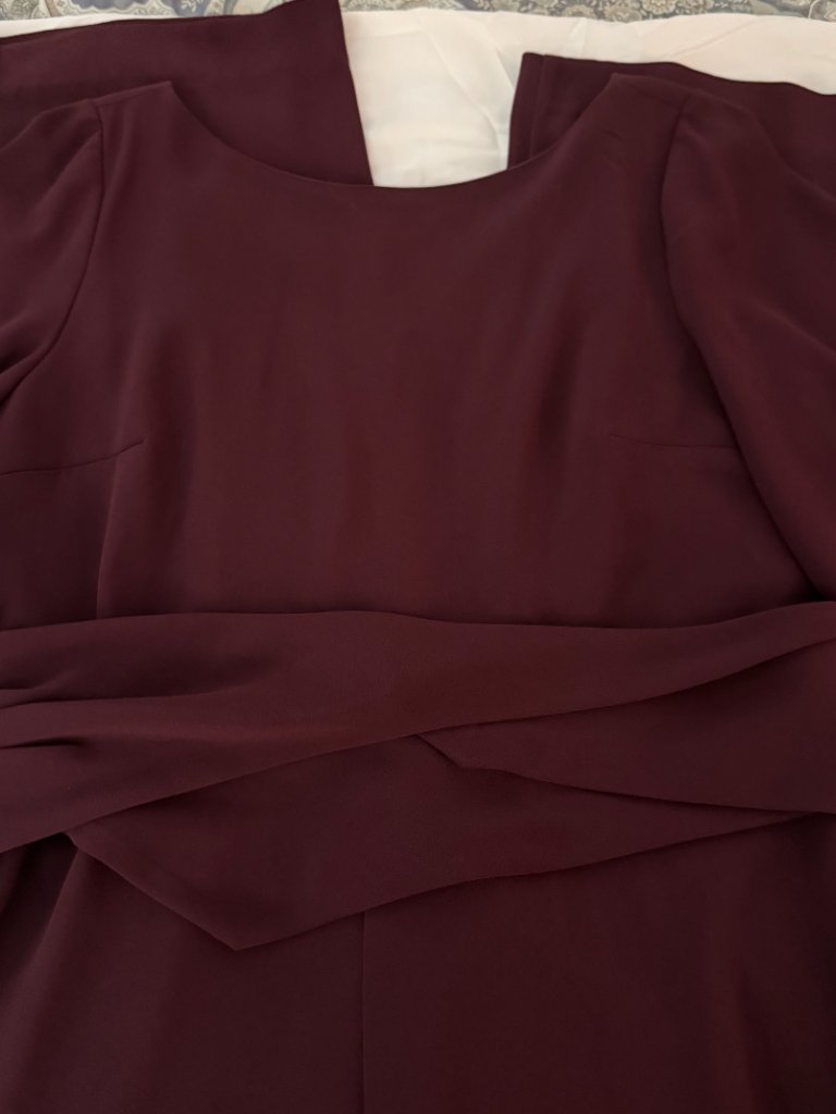 The Fold London Clever Crepe Colinton Jumpsuit Plumb Uk 16 / Us 12 Nwt — image 3 of 8